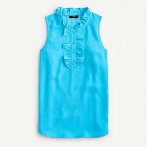 J. Crew Sleeveless Top With Ruffles